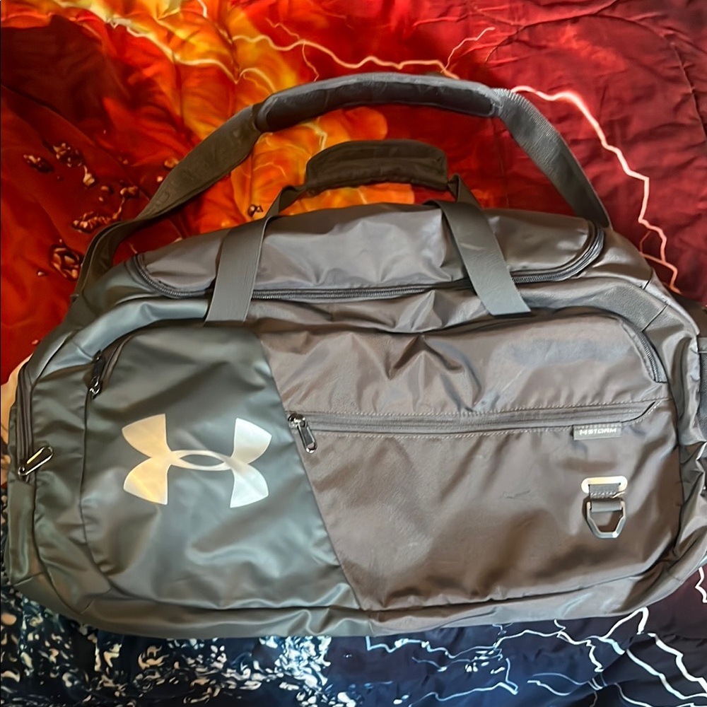 Under Armour Black and Gray Duffel Bag
